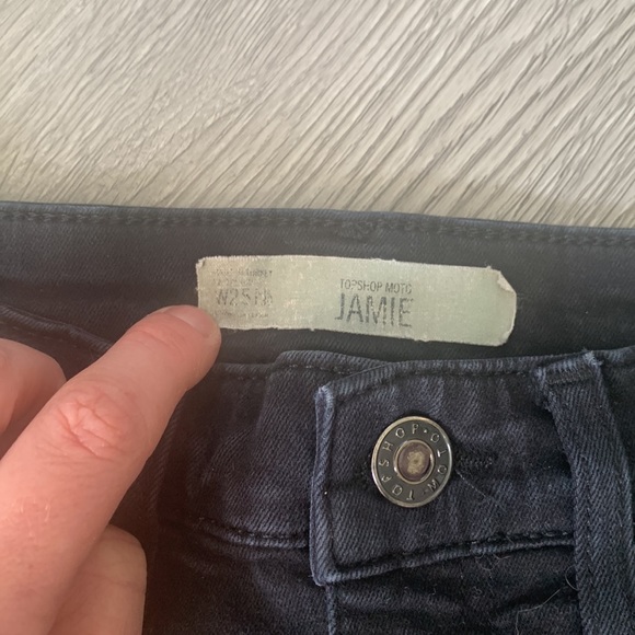 Topshop Jamie jeans in black size 25 / L 30 - Picture 2 of 3